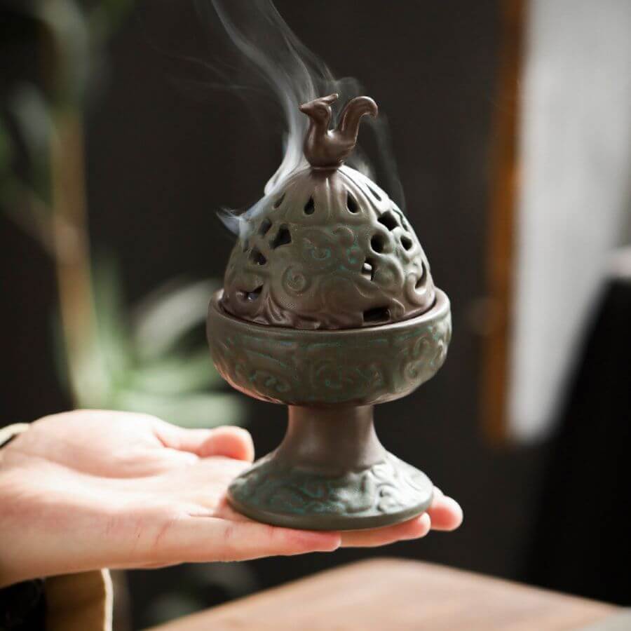 Chinese Antique Handmade Boshan Incense & Palo Santo Burner | Joy Flow