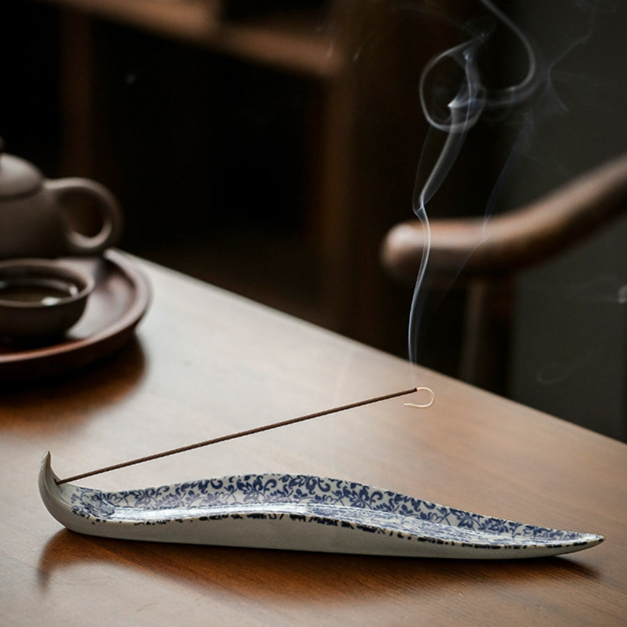 Blue and White Porcelain Incense Holder | Joy Flow My Store