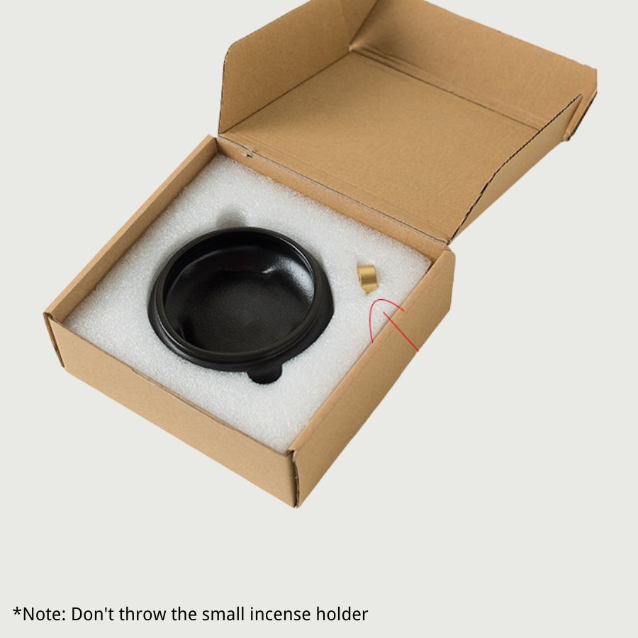 Handcrafted Zen Three-Legged Incense Burner - Black & White | Joy Flow My Store