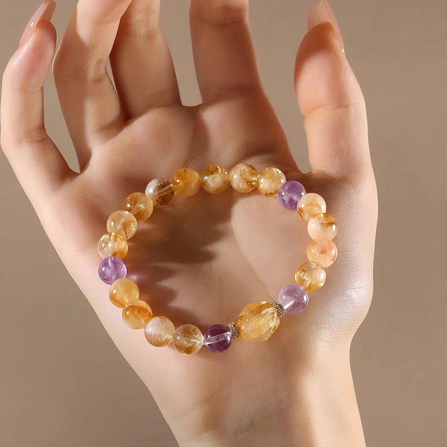 Handmade Citrine Crystal Bracelet