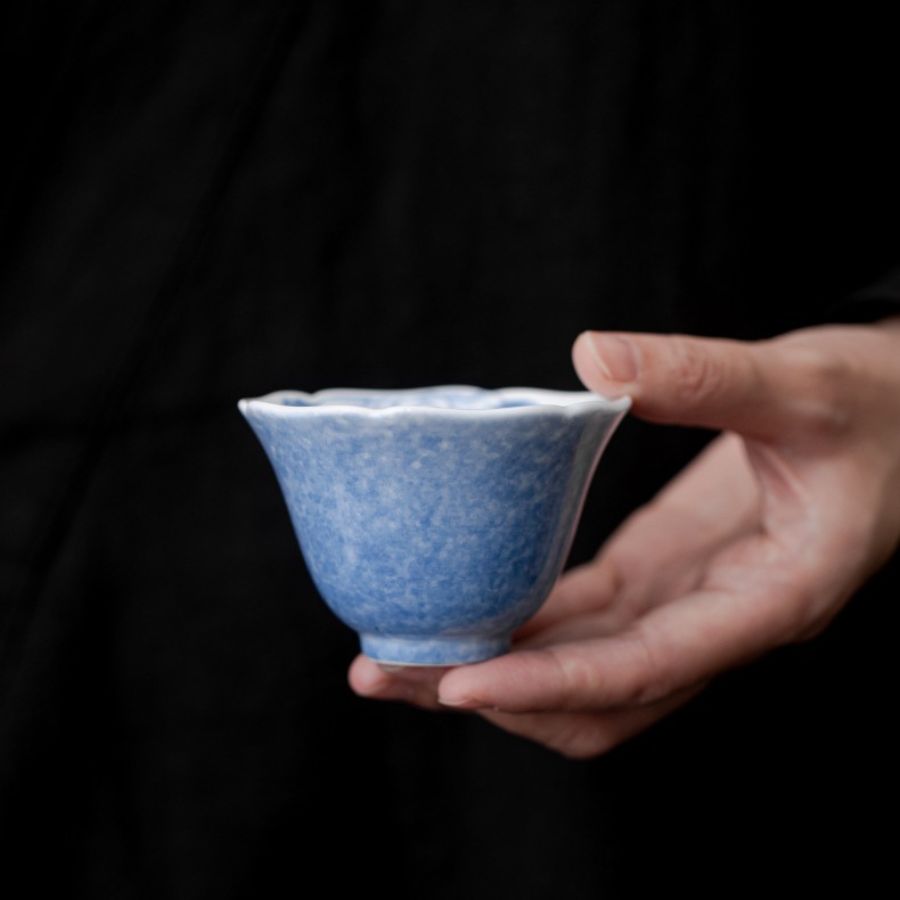 Handmade Butterfly Blue & White Porcelain Tea Cup | Joy Flow My Store