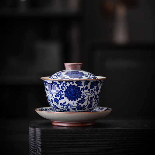 blue porcelain gaiwan