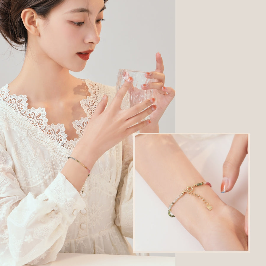 Watermelon Tourmaline bracelet for sale