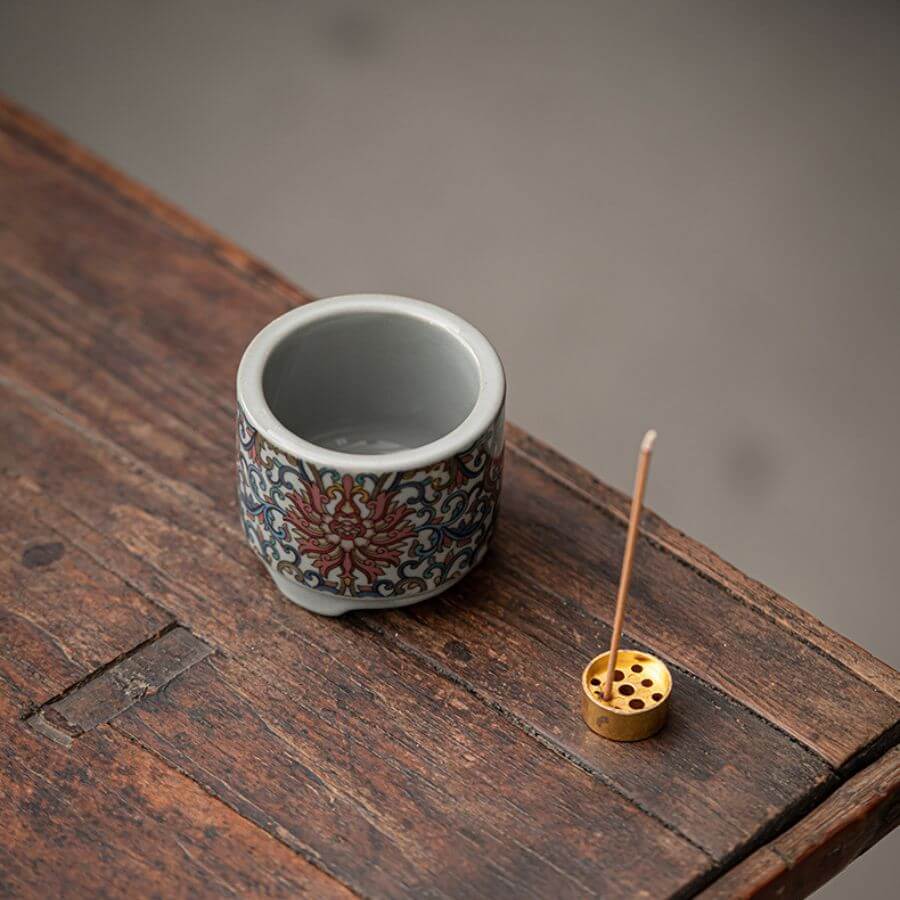 Chinese handmade carved rare Cloisonne Incense holder | Joy Flow My Store