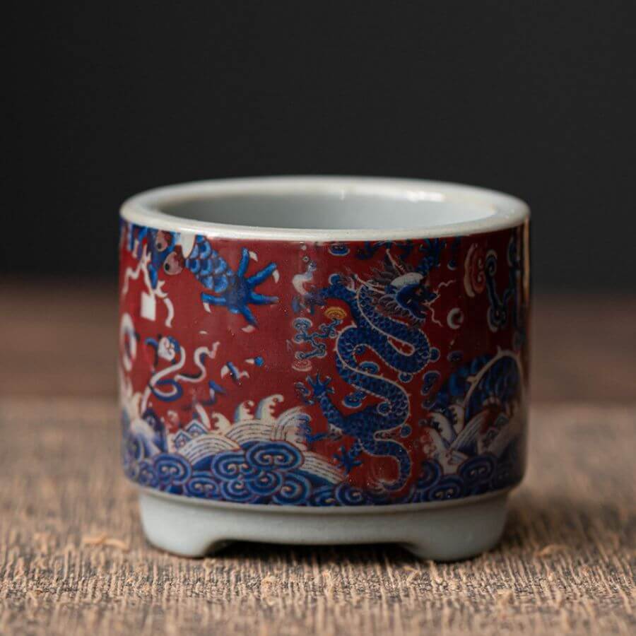 Chinese handmade carved rare Cloisonne Incense holder | Joy Flow My Store