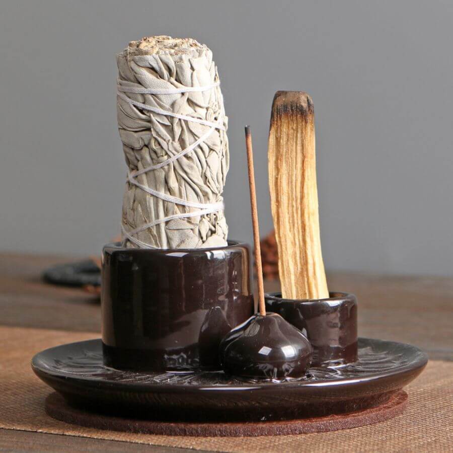 Ceramic Palo Santo & Sage & Incense holder | Joy Flow My Store
