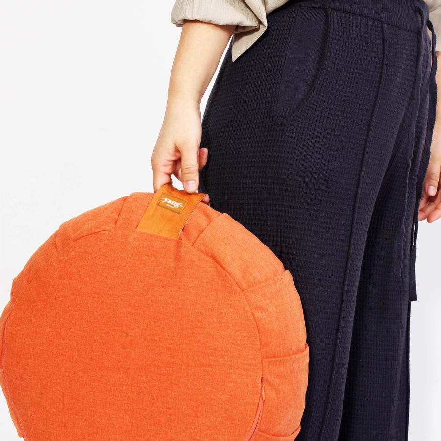 Round Zafu Meditation Cushion with Stuffing with Buckwheat Husks | Joy Flow My Store