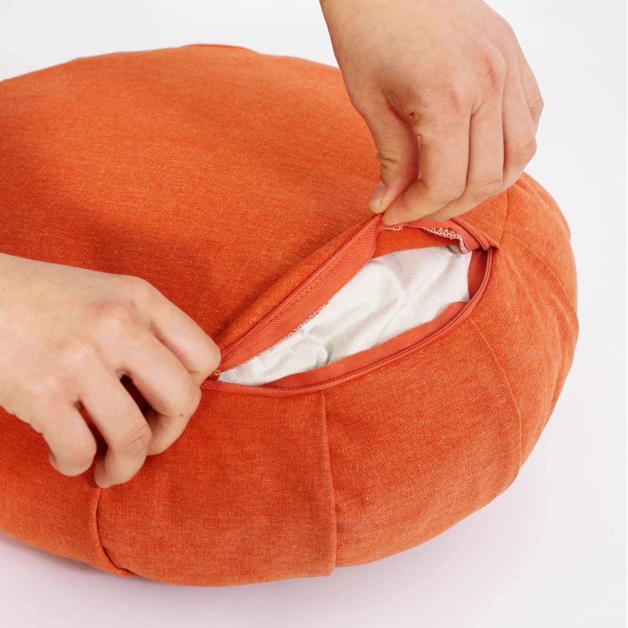 Round Zafu Meditation Cushion with Stuffing with Buckwheat Husks | Joy Flow My Store
