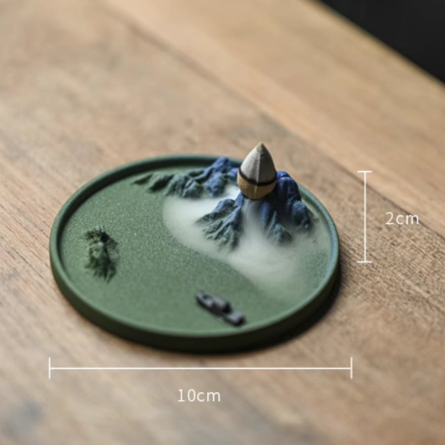 Concrete Mountain Shape Incense Burner | Joy Flow My Store