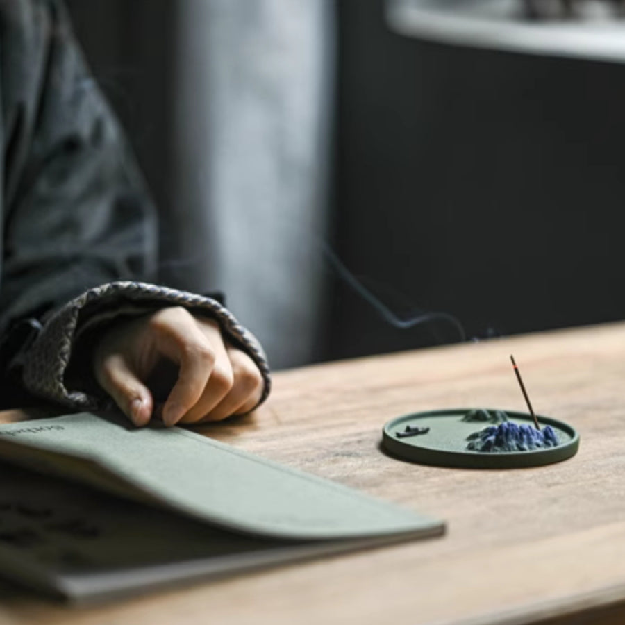 Concrete Mountain Shape Incense Burner | Joy Flow My Store