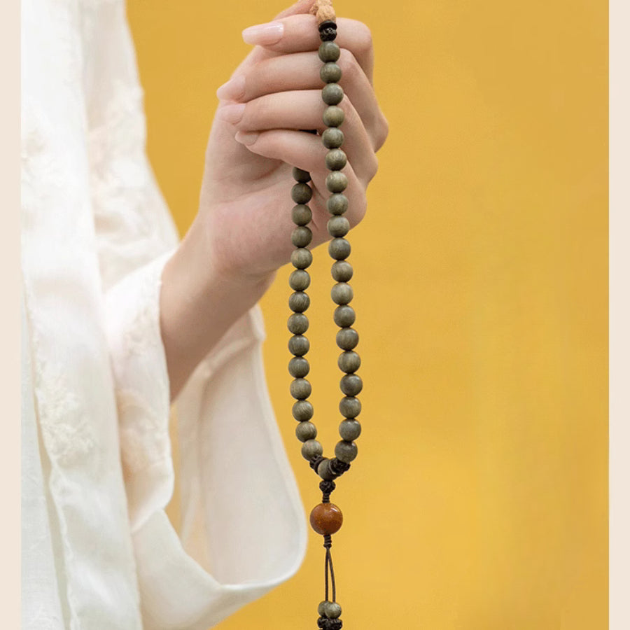 Aromatic Green Sandalwood Double Wrap Mala Bracelet | Joy Flow My Store