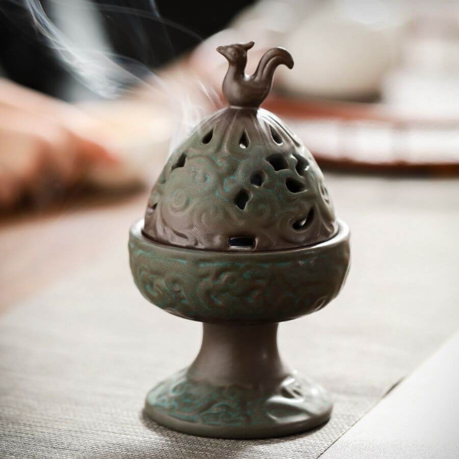 Chinese Antique Handmade Boshan Incense & Palo Santo Burner | Joy Flow