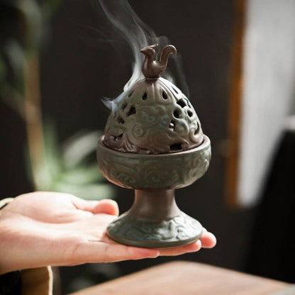 Chinese Antique Handmade Boshan Incense & Palo Santo Burner | Joy Flow