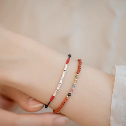 Handmade 925 Sliver Bamboo design Rope Bracelet | Joy Flow