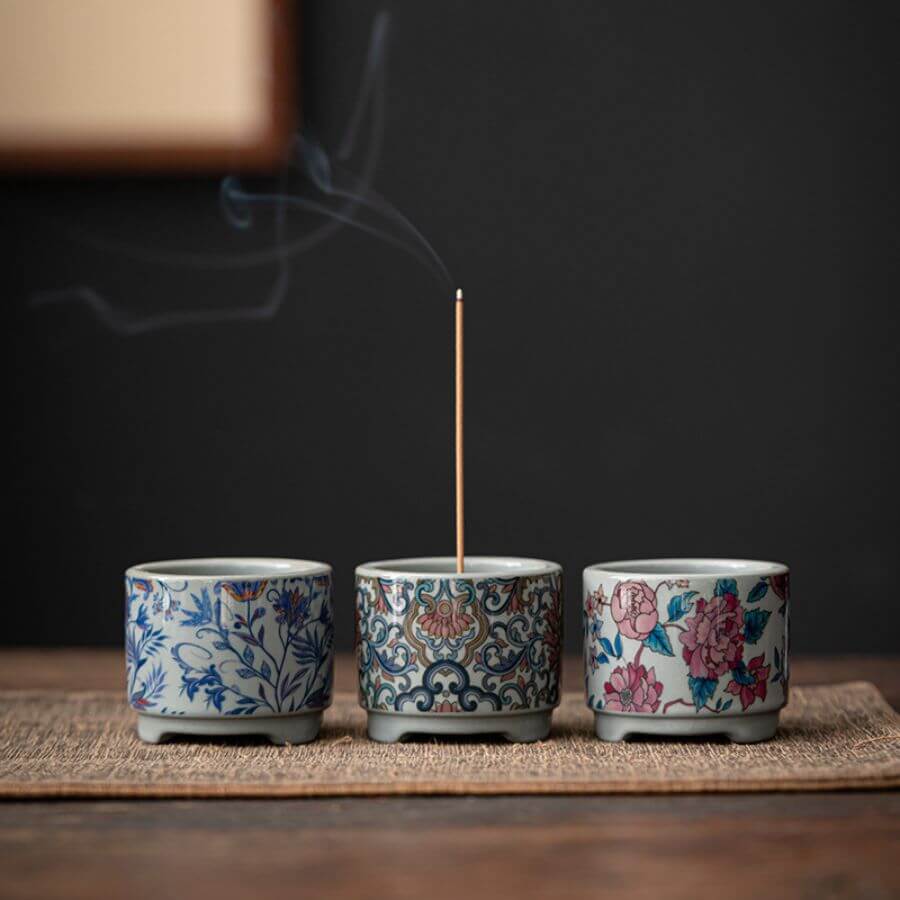 Chinese handmade carved rare Cloisonne Incense holder | Joy Flow My Store