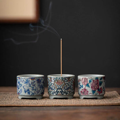 Chinese handmade carved rare Cloisonne Incense holder | Joy Flow My Store