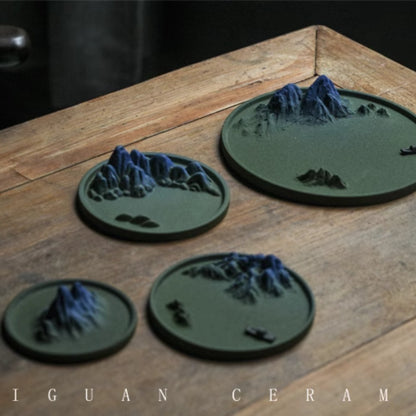 Concrete Mountain Shape Incense Burner | Joy Flow