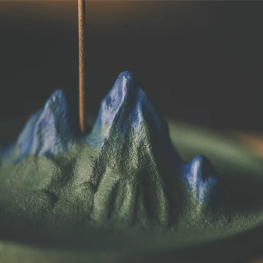 Concrete Mountain Shape Incense Burner | Joy Flow