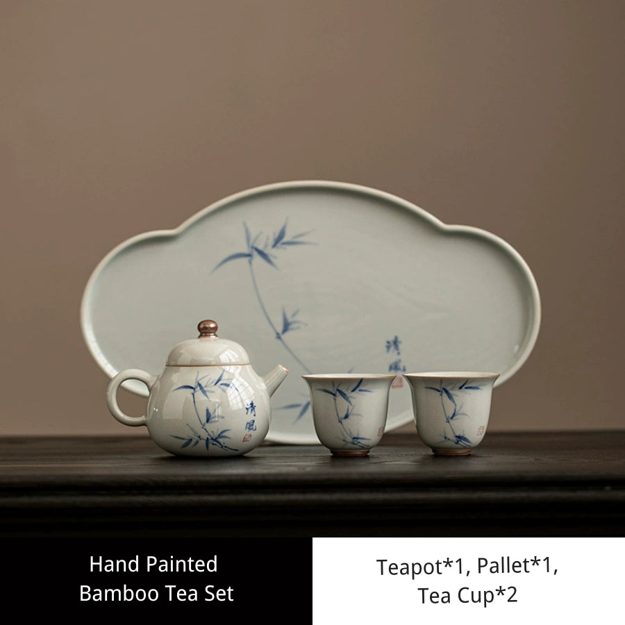 Handcraft blue and white porcelain Gongfu Tea Set | Joy Flow