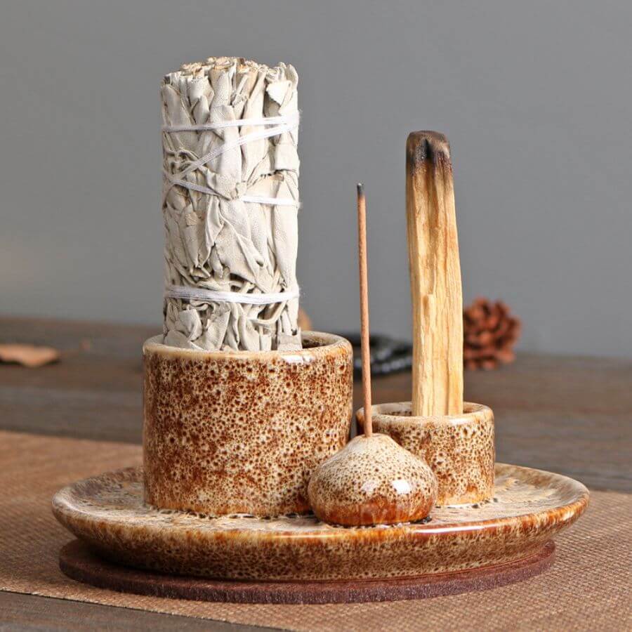 Palo Santo & Sage & Incense holder 